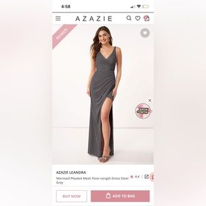 Azazie Leandra Steel Gray A4
